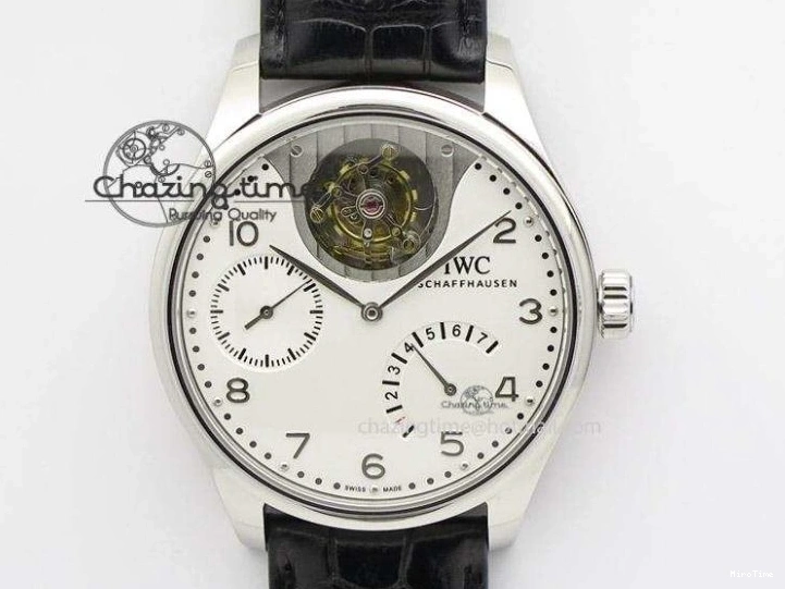 MIROTIME 0128 Unique Portuguese IW3714 Diam ZF V2 1:1 Best Edition Gray Dial On Brown Leather Strap A79350 (Slim Movement) 7250